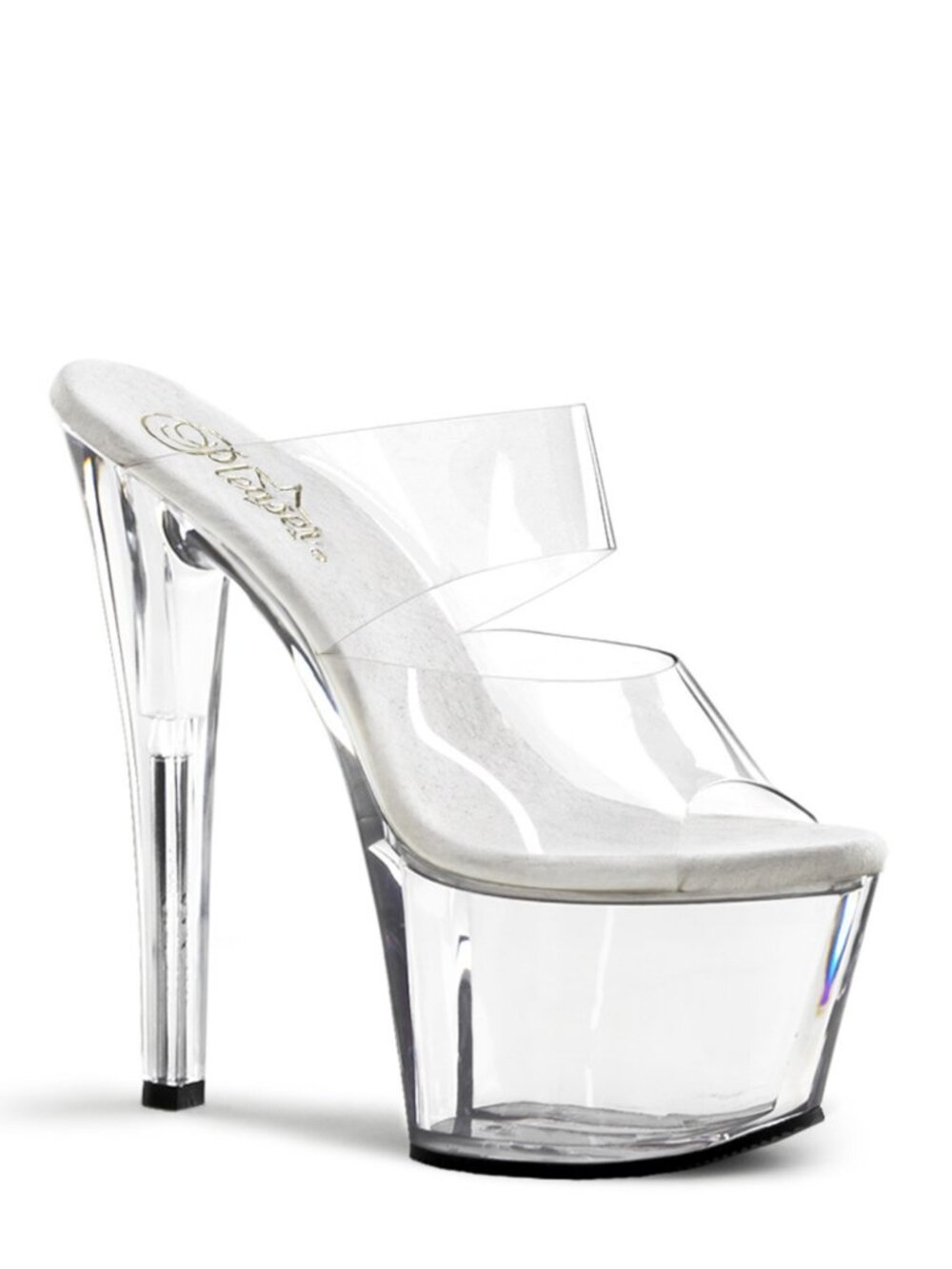 Pleaser Sky 302 Clear Platform Heels Sandals